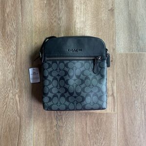 COACH Houston Flight Bag Signature Canvas Bag NWT